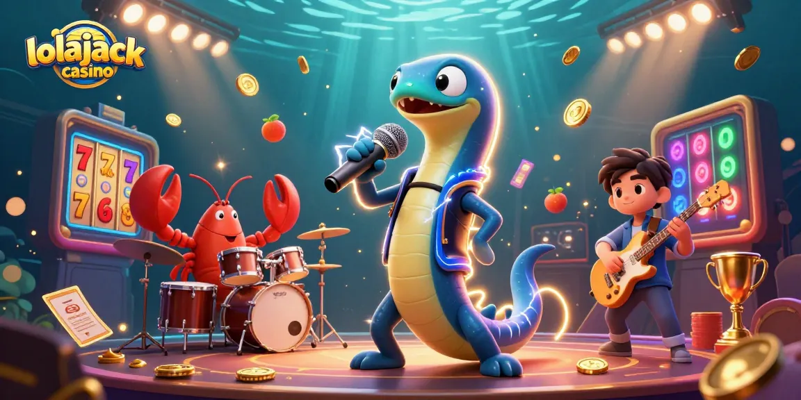 Experience the thrill of lolajack casino with vibrant underwater characters and dynamic slot Game elements.